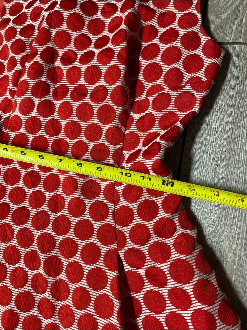 Kate Spade New York Cory Dot Jacquard Fit Flare Dress Red White Polka Dot Sz 0